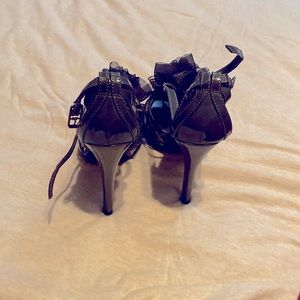 Grey heels with flowers. Very comfortable for 5 inches